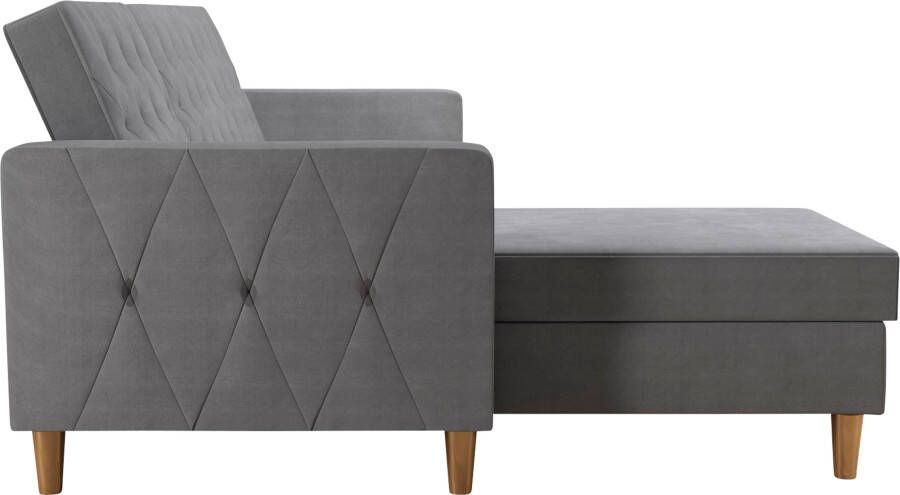 CosmoLiving by Cosmopolitan Hoekbank Liberty L-vorm met slaapfunctie récamier aan beide kanten te monteren zithoogte 43 cm - Foto 13