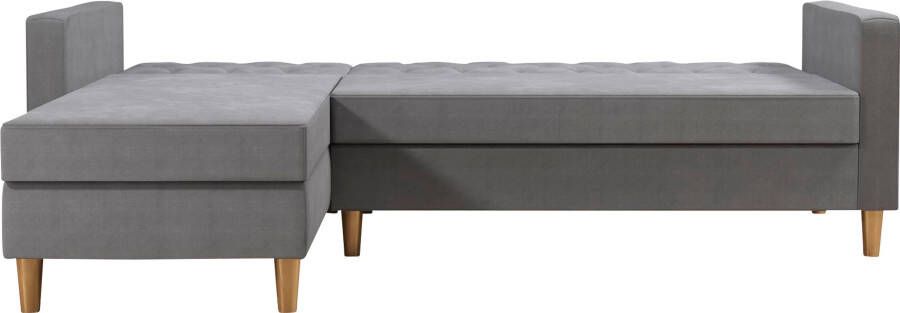 CosmoLiving by Cosmopolitan Hoekbank Liberty L-vorm met slaapfunctie récamier aan beide kanten te monteren zithoogte 43 cm - Foto 19