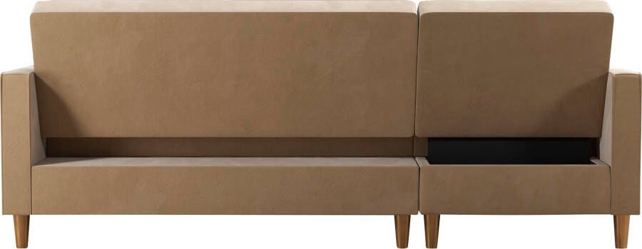 CosmoLiving by Cosmopolitan Hoekbank Liberty L-vorm met slaapfunctie récamier aan beide kanten te monteren zithoogte 43 cm - Foto 19