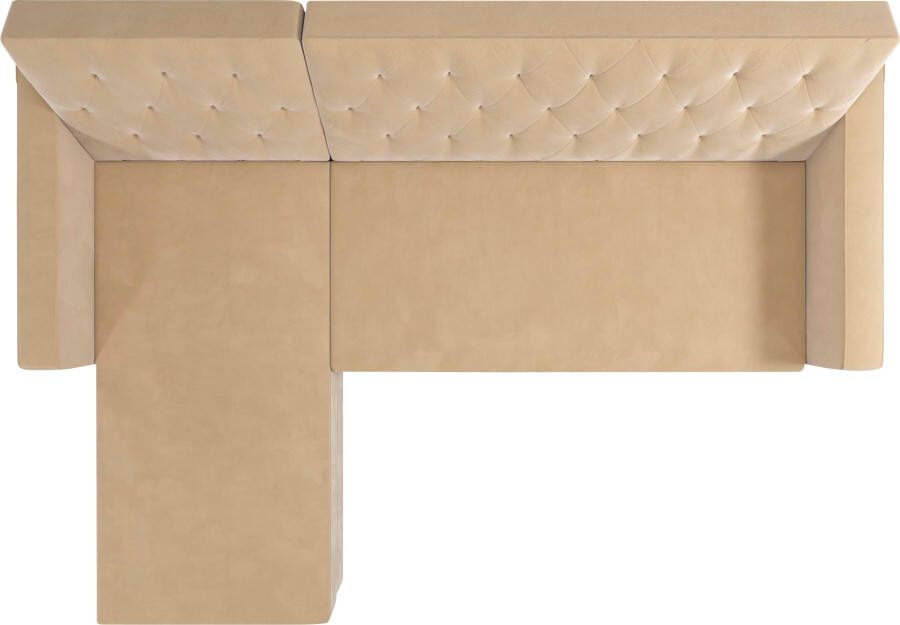 CosmoLiving by Cosmopolitan Hoekbank Liberty L-vorm met slaapfunctie récamier aan beide kanten te monteren zithoogte 43 cm - Foto 12