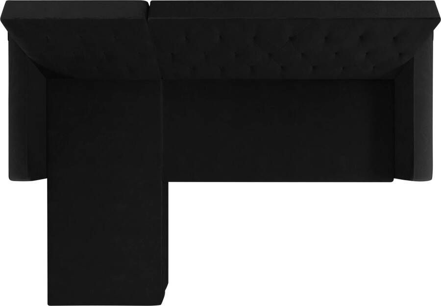 CosmoLiving by Cosmopolitan Hoekbank Liberty L-vorm met slaapfunctie récamier aan beide kanten te monteren zithoogte 43 cm - Foto 12