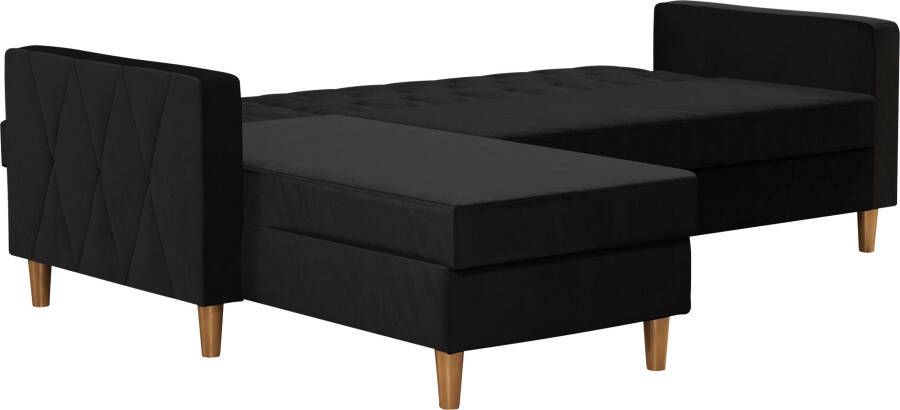 CosmoLiving by Cosmopolitan Hoekbank Liberty L-vorm met slaapfunctie récamier aan beide kanten te monteren zithoogte 43 cm - Foto 20