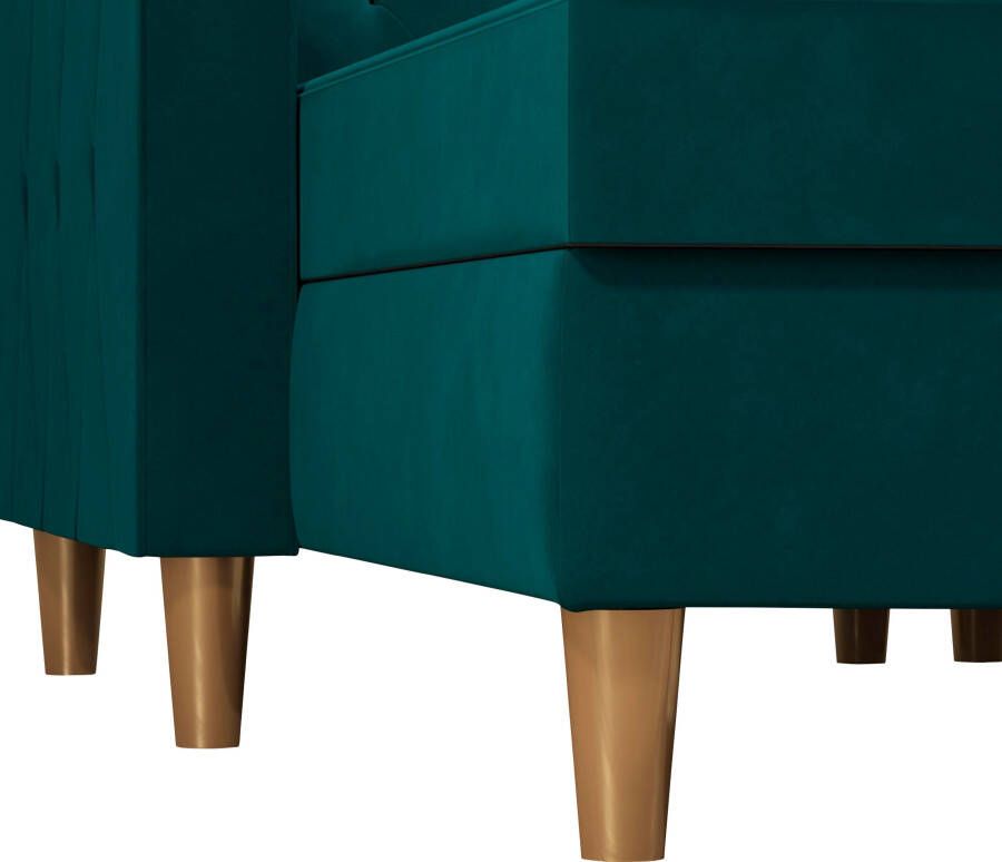 CosmoLiving by Cosmopolitan Hoekbank Liberty L-vorm met slaapfunctie récamier aan beide kanten te monteren zithoogte 43 cm - Foto 5