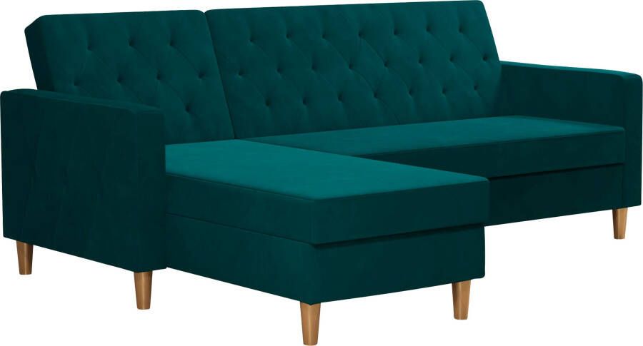 CosmoLiving by Cosmopolitan Hoekbank Liberty L-vorm met slaapfunctie récamier aan beide kanten te monteren zithoogte 43 cm - Foto 14