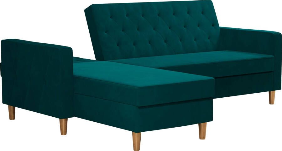 CosmoLiving by Cosmopolitan Hoekbank Liberty L-vorm met slaapfunctie récamier aan beide kanten te monteren zithoogte 43 cm - Foto 15