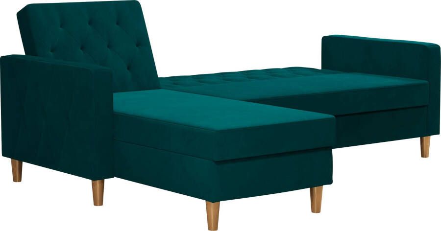 CosmoLiving by Cosmopolitan Hoekbank Liberty L-vorm met slaapfunctie récamier aan beide kanten te monteren zithoogte 43 cm - Foto 16