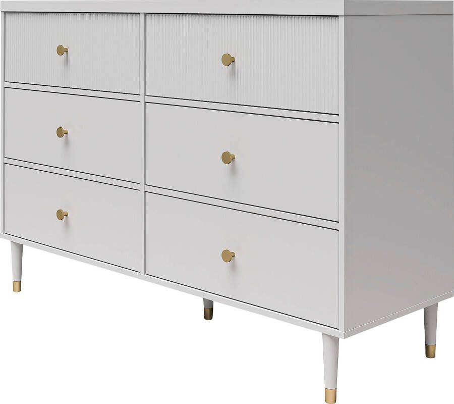 CosmoLiving by Cosmopolitan Elizabeth dressoir met 6 lades. Duif grijs - Foto 2