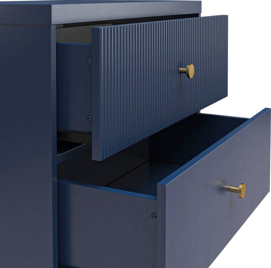 CosmoLiving by Cosmopolitan Nachtkastje Elizabeth 2 laden gestructureerd ladefront breedte 70 cm hoogte 68 5 cm - Foto 6