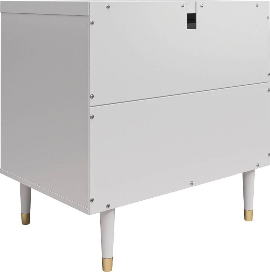 CosmoLiving by Cosmopolitan Nachtkastje Elizabeth 2 laden gestructureerd ladefront breedte 70 cm hoogte 68 5 cm - Foto 3