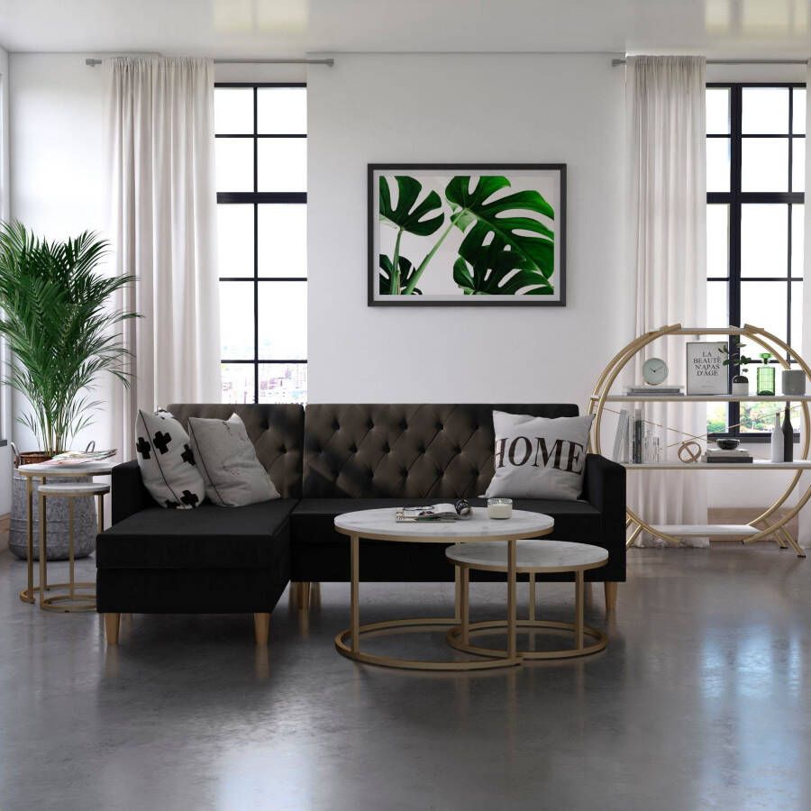 CosmoLiving by Cosmopolitan Salontafel Amelia 2 delig tafelblad van mdf bronskleurig onderstel van metaal - Foto 2