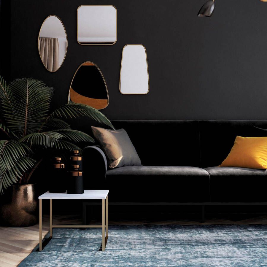 CosmoLiving by Cosmopolitan Slaapbank Adley Veloursstof slaapfunctie rugleuning 2-delig zithoogte 47 5 cm (1 stuk) - Foto 4