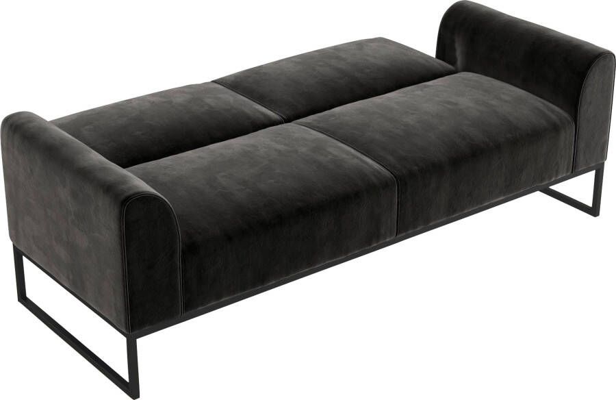 CosmoLiving by Cosmopolitan Slaapbank Adley Veloursstof slaapfunctie rugleuning 2-delig zithoogte 47 5 cm (1 stuk) - Foto 9
