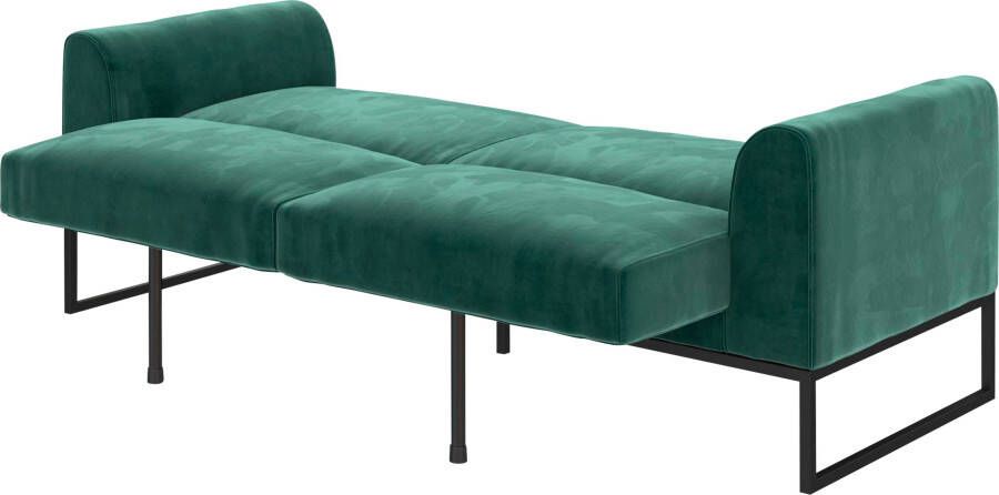 CosmoLiving by Cosmopolitan Slaapbank Adley Veloursstof slaapfunctie rugleuning 2-delig zithoogte 47 5 cm (1 stuk) - Foto 13