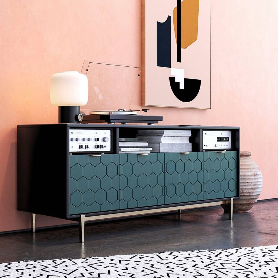 CosmoLiving by Cosmopolitan Tv-meubel Olivia voor tv's tot 65" 45 kg kabelinvoer breedte 151 5 cm hoogte 65 cm (1 stuk) - Foto 3