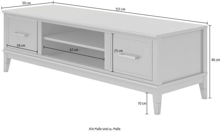 CosmoLiving by Cosmopolitan Tv-meubel Westerleigh Commode met 3 x kabeldoorvoeren MDF breedte 152 cm - Foto 8