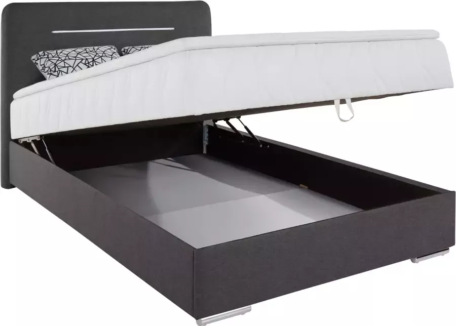 COTTA Boxspring Lighstar inclusief ledverlichting topmatras bedkist en sierkussen - Foto 2