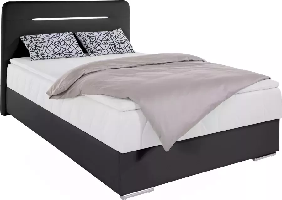 COTTA Boxspring Lighstar inclusief ledverlichting topmatras bedkist en sierkussen - Foto 3