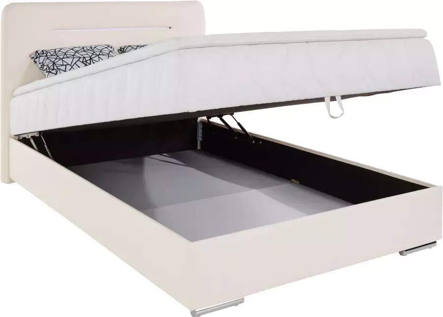 COTTA Boxspring Lighstar inclusief ledverlichting topmatras bedkist en sierkussen - Foto 2