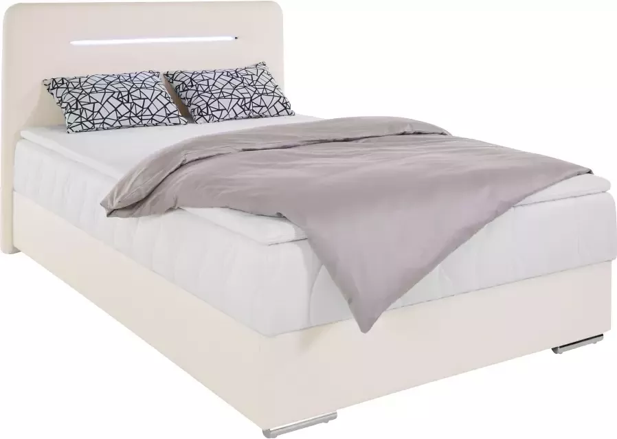 COTTA Boxspring Lighstar inclusief ledverlichting topmatras bedkist en sierkussen - Foto 4