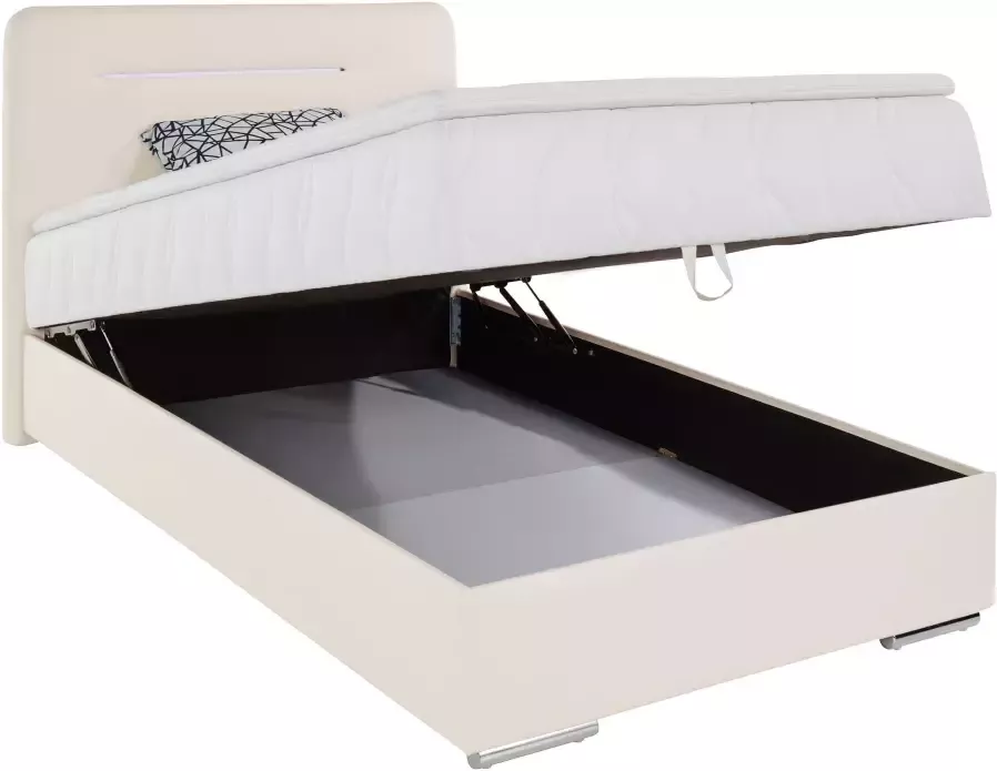 COTTA Boxspring Lighstar inclusief ledverlichting topmatras bedkist en sierkussen - Foto 2