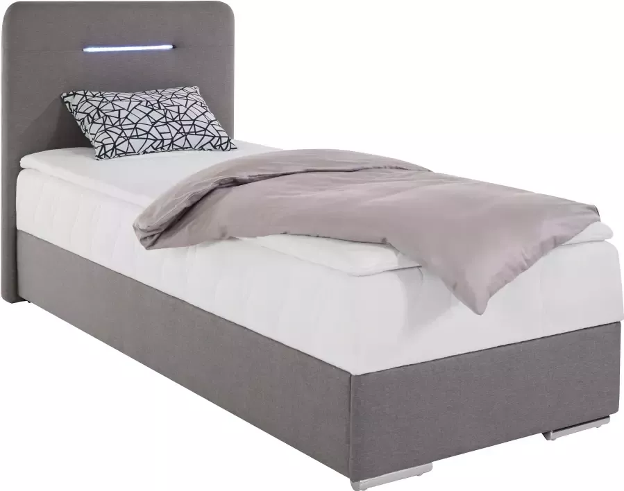 COTTA Boxspring Lighstar inclusief ledverlichting topmatras bedkist en sierkussen - Foto 3