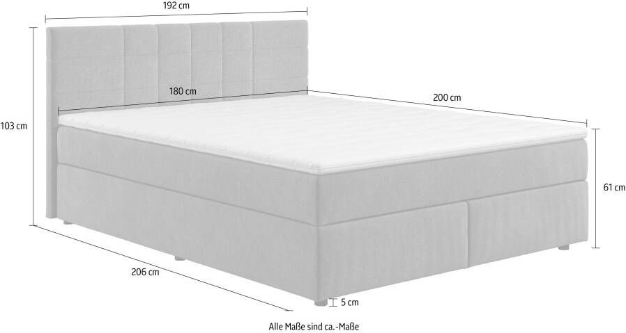 COTTA Boxspring NALA optioneel verkrijgbaar met matras en matrastopper - Foto 4