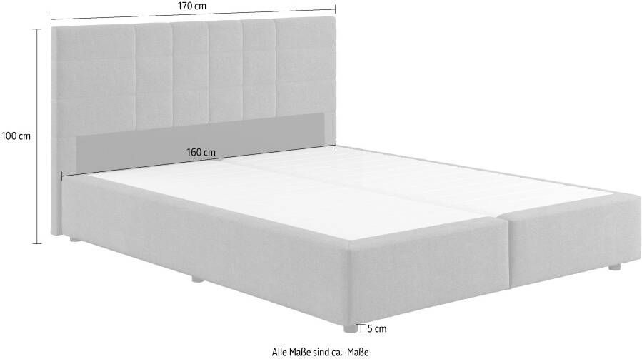COTTA Boxspring NALA optioneel verkrijgbaar met matras en matrastopper - Foto 2