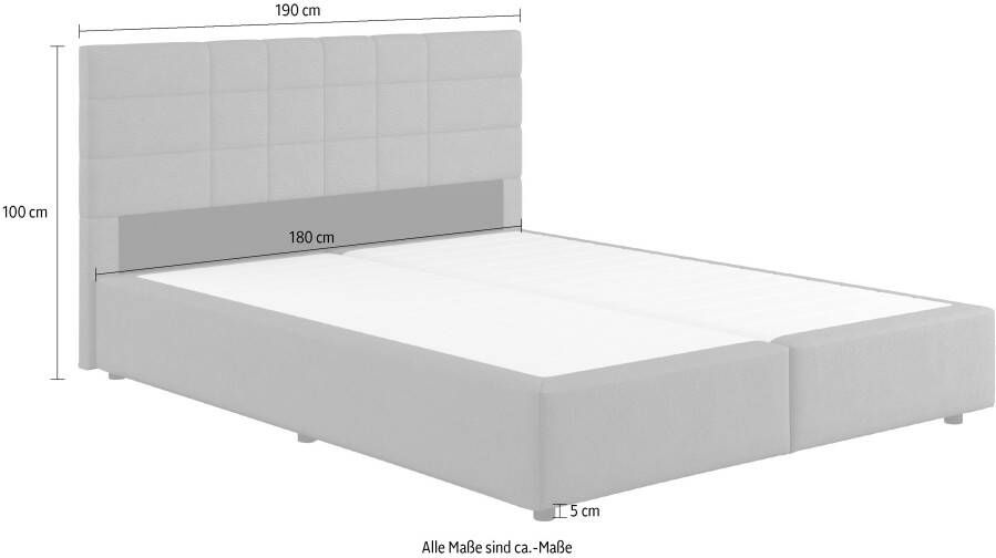 COTTA Boxspring NALA optioneel verkrijgbaar met matras en matrastopper - Foto 2