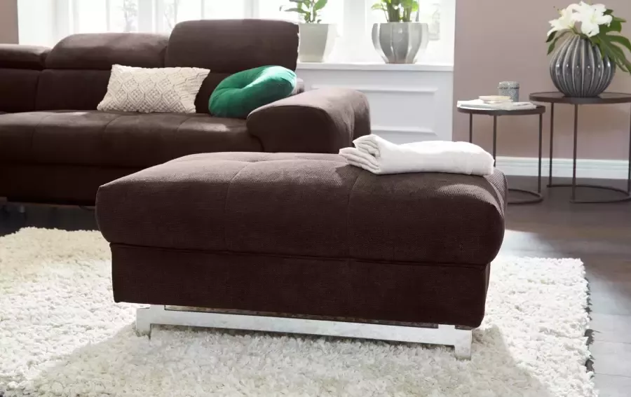 COTTA Zithoek Chef Set bestaande uit: 3-zitsbank met hoofdverstelling & hocker (set) - Foto 2