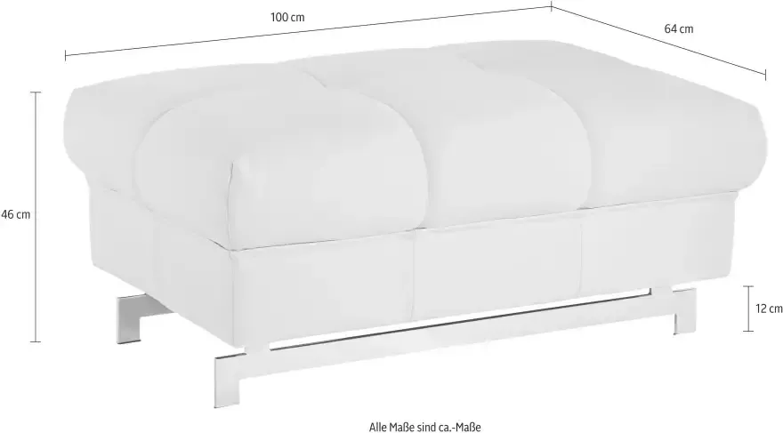 COTTA Zithoek Chef Set bestaande uit: 2-zitsbank met hoofdverstelling & hocker (set) - Foto 2