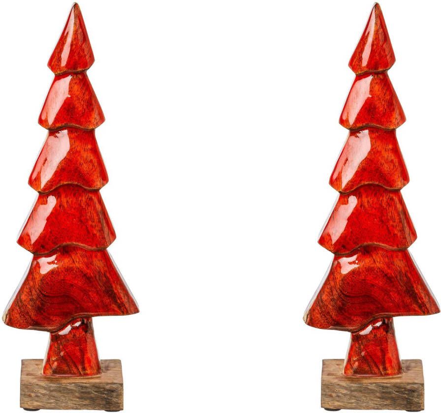 Creativ deco-boom Kerstversiering rood (2 stuks) - Foto 1