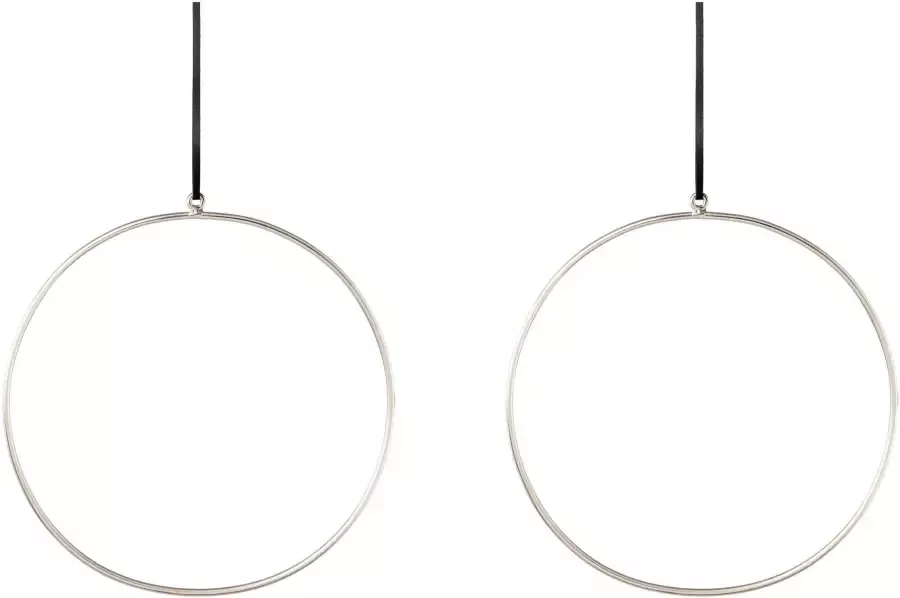 Creativ deco Sierhanger met hoogwaardig lederen band (2 stuks)