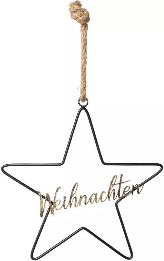 Creativ deco Sierhanger Kerst versiering met glitteropschrift (2 stuks)