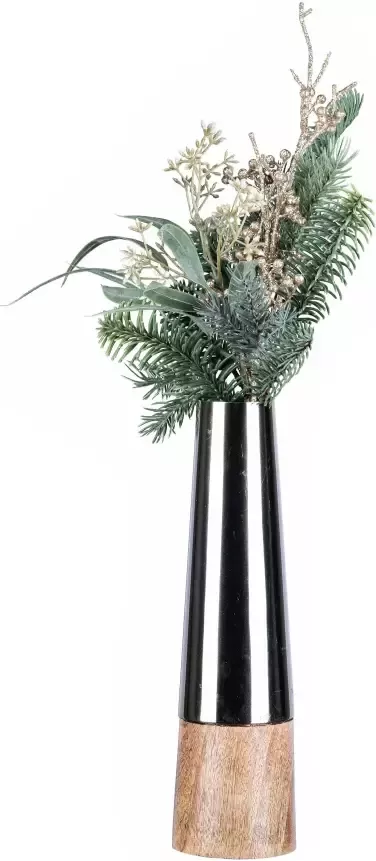 Creativ deco Siervaas Kerst versiering (set 2 stuks)