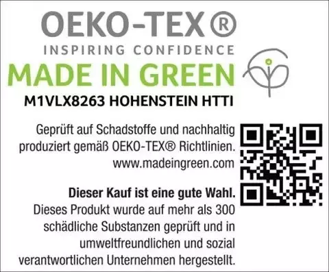 Curt Bauer Beddengoed Uni-mako-satijnen overtrekset Öko-TEX en Made in Green gecertificeerd