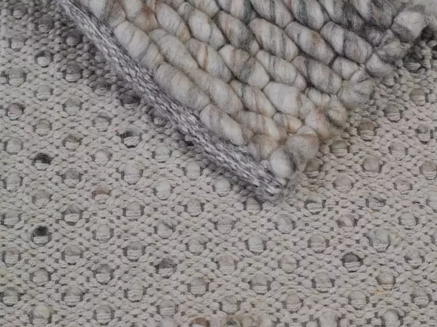 Dekowe Wollen kleed MAGALI Handgeweven vloerkleed zuivere wol met de hand geweven mêlee - Foto 2