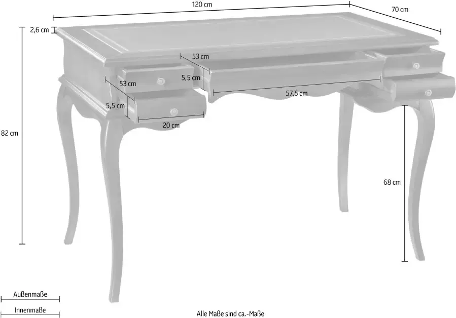 Home affaire Bureau Tafel Damigella - Foto 3