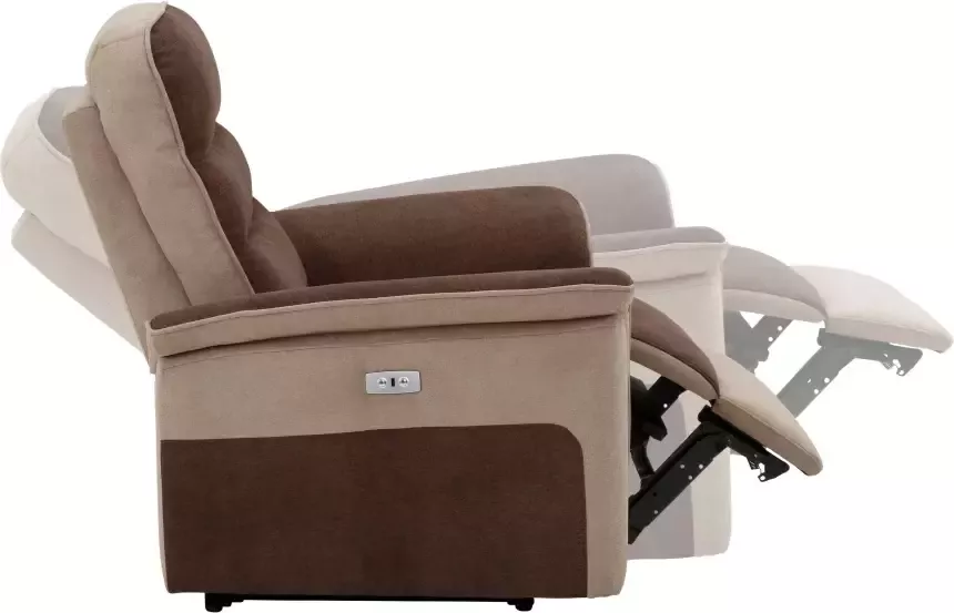 Home affaire Relaxfauteuil Maldini TV-stoel met elektrische relaxfunctie en usb-stekkeraansluiting breedte 109 cm - Foto 7