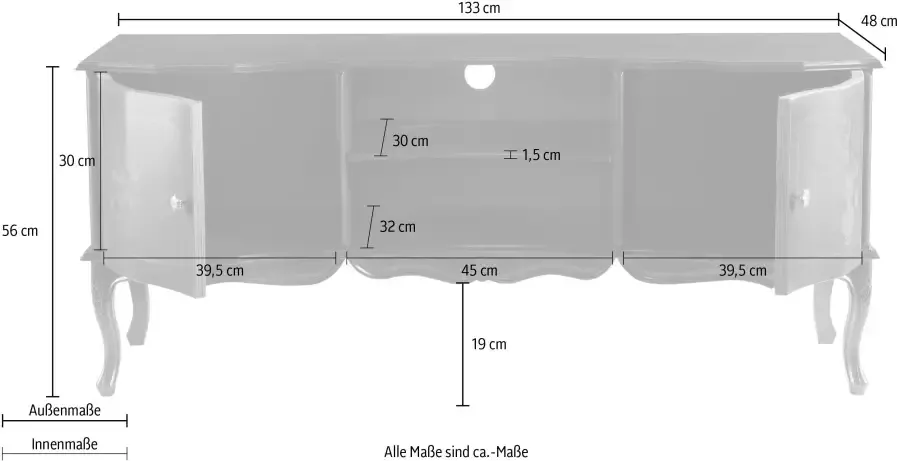 Home affaire Tv-meubel Bardolino Breedte 133 cm - Foto 4