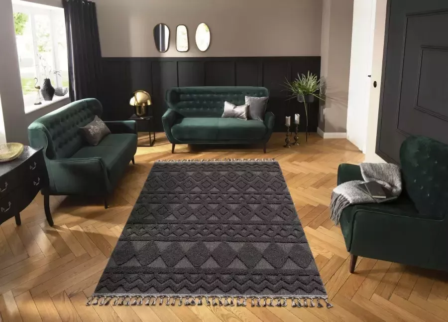 DELAVITA Vloerkleed Duncan Hoog-lage structuur