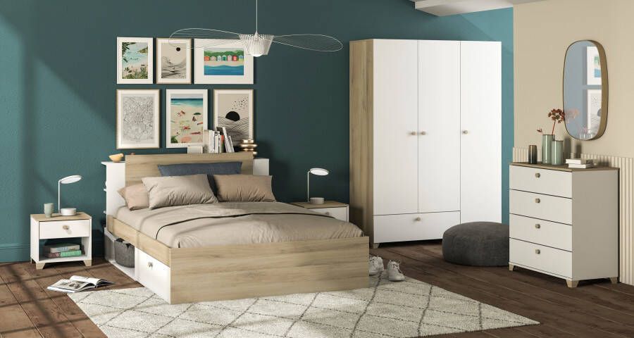 Demeyere GROUP Bedframe Tienerbed afmetingen 140 x 200 cm met lade en opbergruimte - Foto 10