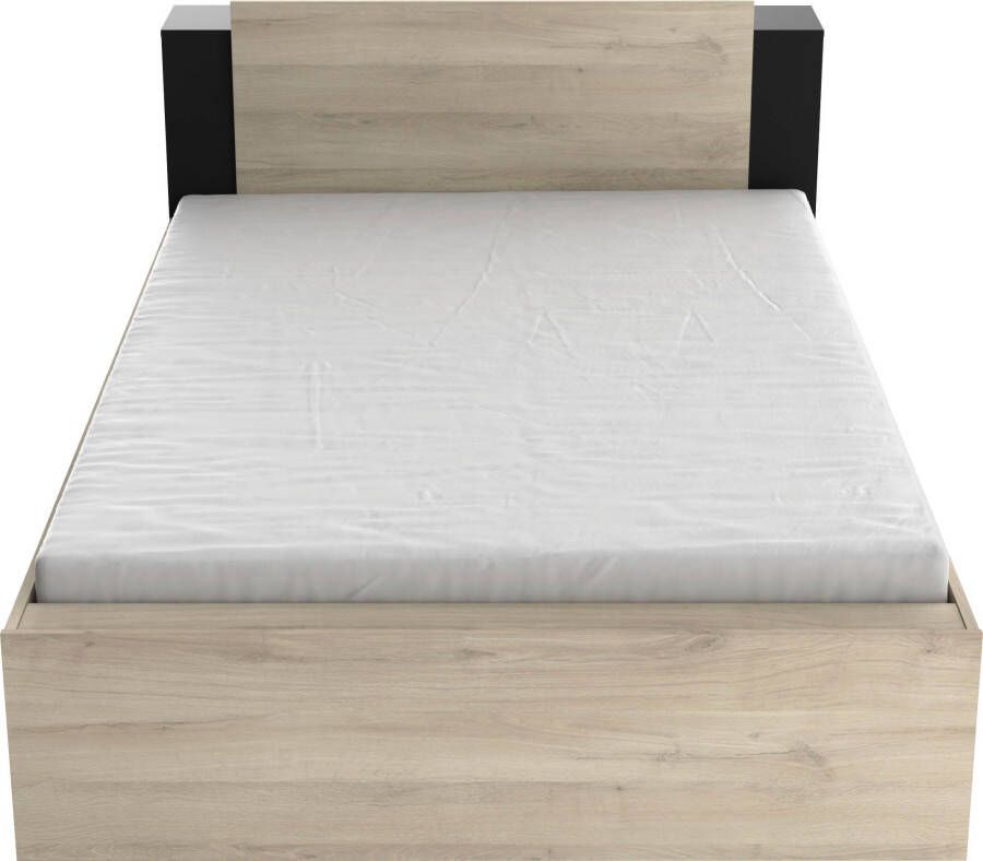 CBA Vente-unique Modulair bed 140 x 190 200 cm met opbergruimte Kleuren: naturel en zwart ERALIA L 144.7 cm x H 87.7 cm x D 227 cm - Foto 2