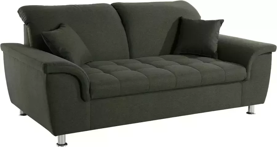 DOMO collection 2-zitsbank Franzi tijdloos & elegant moderne zittingstikking naar keuze met verstelbare hoofdsteun inclusief sierkussen - Foto 4