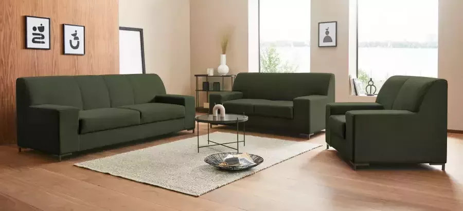 DOMO collection 2-zitsbank Ledas kubisch en comfortabel platte armleuningen elegante voet - Foto 5