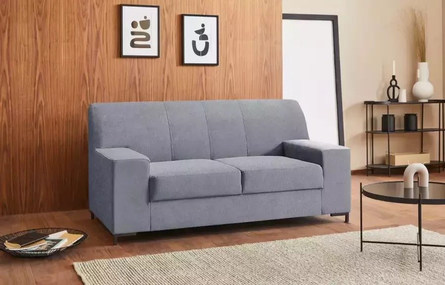 DOMO collection 2-zitsbank Ledas kubisch en comfortabel platte armleuningen elegante voet - Foto 2