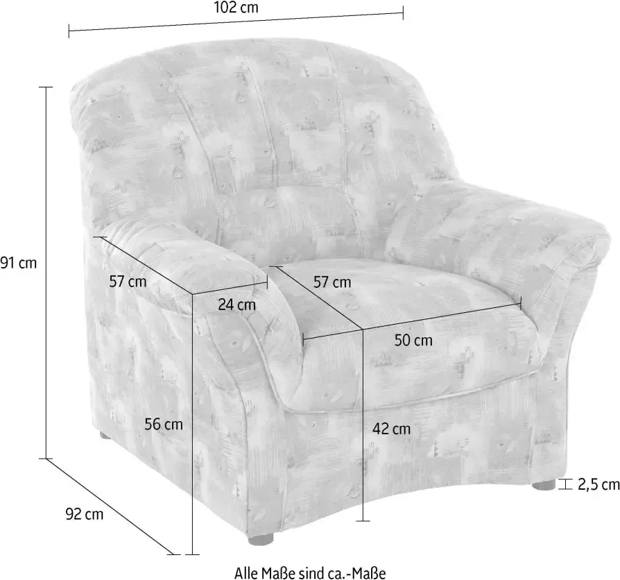 DOMO collection Fauteuil Bahia inclusief binnenvering - Foto 5