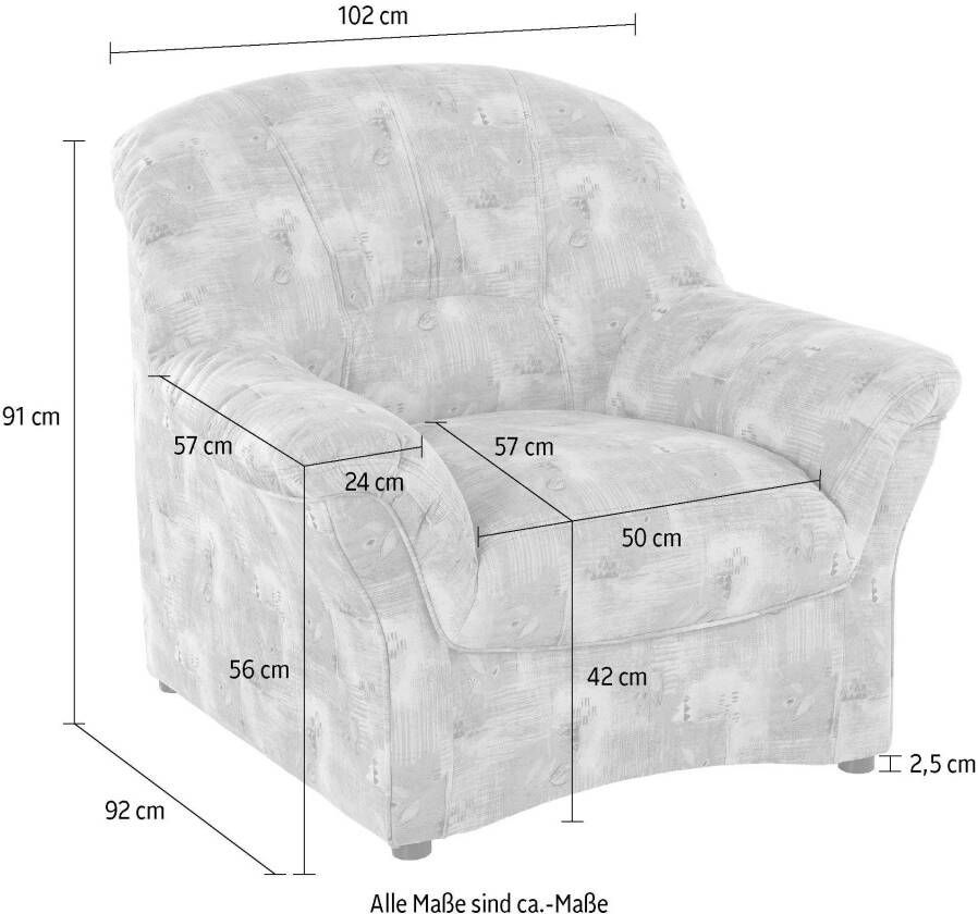 DOMO collection Fauteuil Bahia inclusief binnenvering - Foto 1