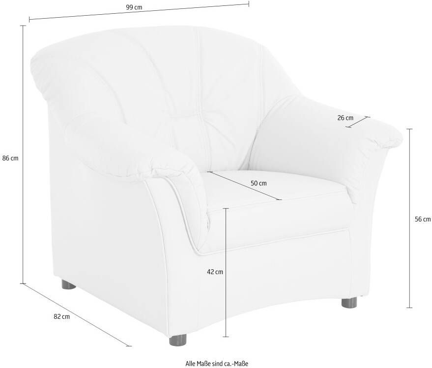 DOMO collection Fauteuil Flores naar keuze met binnenvering (niet bij microvezel primabelle -structuur) - Foto 2