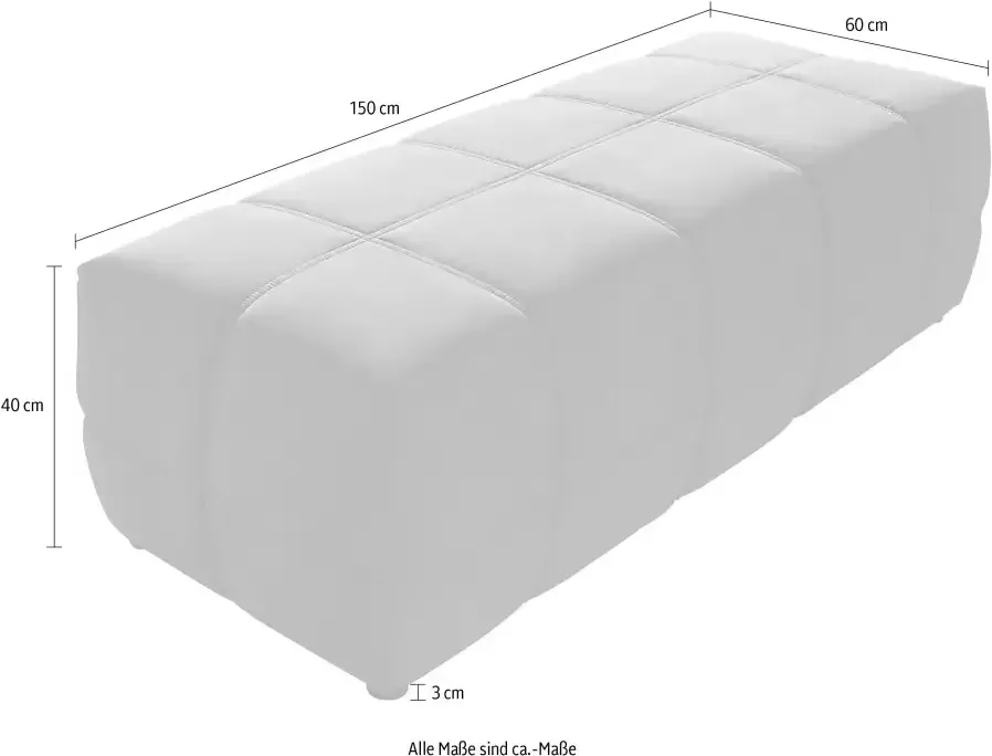 DOMO collection Hocker BRANDON grote uitvoering passend bij 'brandon' ook in cord