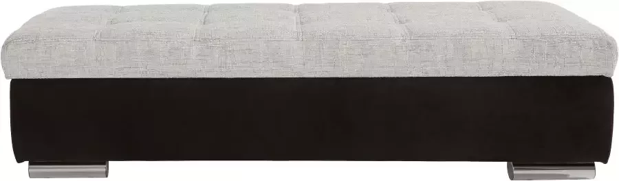 DOMO collection Hocker Treviso XXL: B D H: 161 60 41 cm met opbergruimte ook in ribfluweel passend bij de serie modern quiltwerk - Foto 6